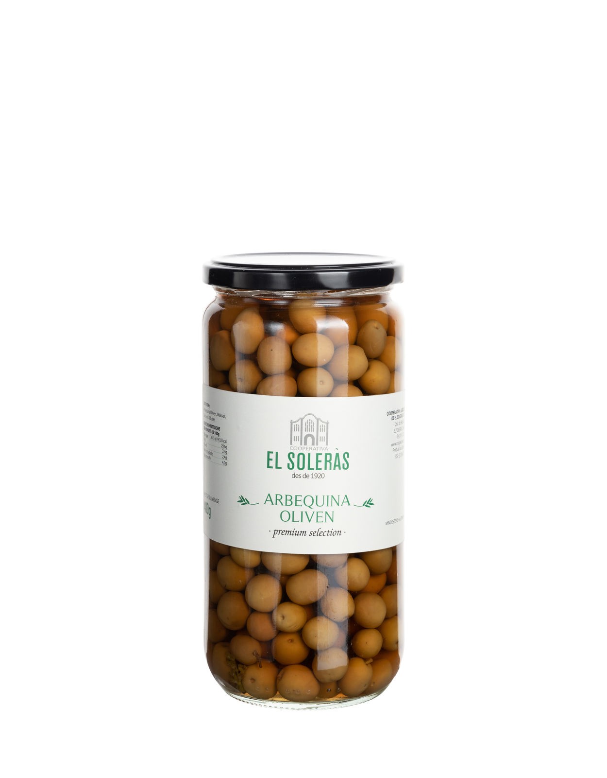 Arbequina Oliven El Soleras 400gr.